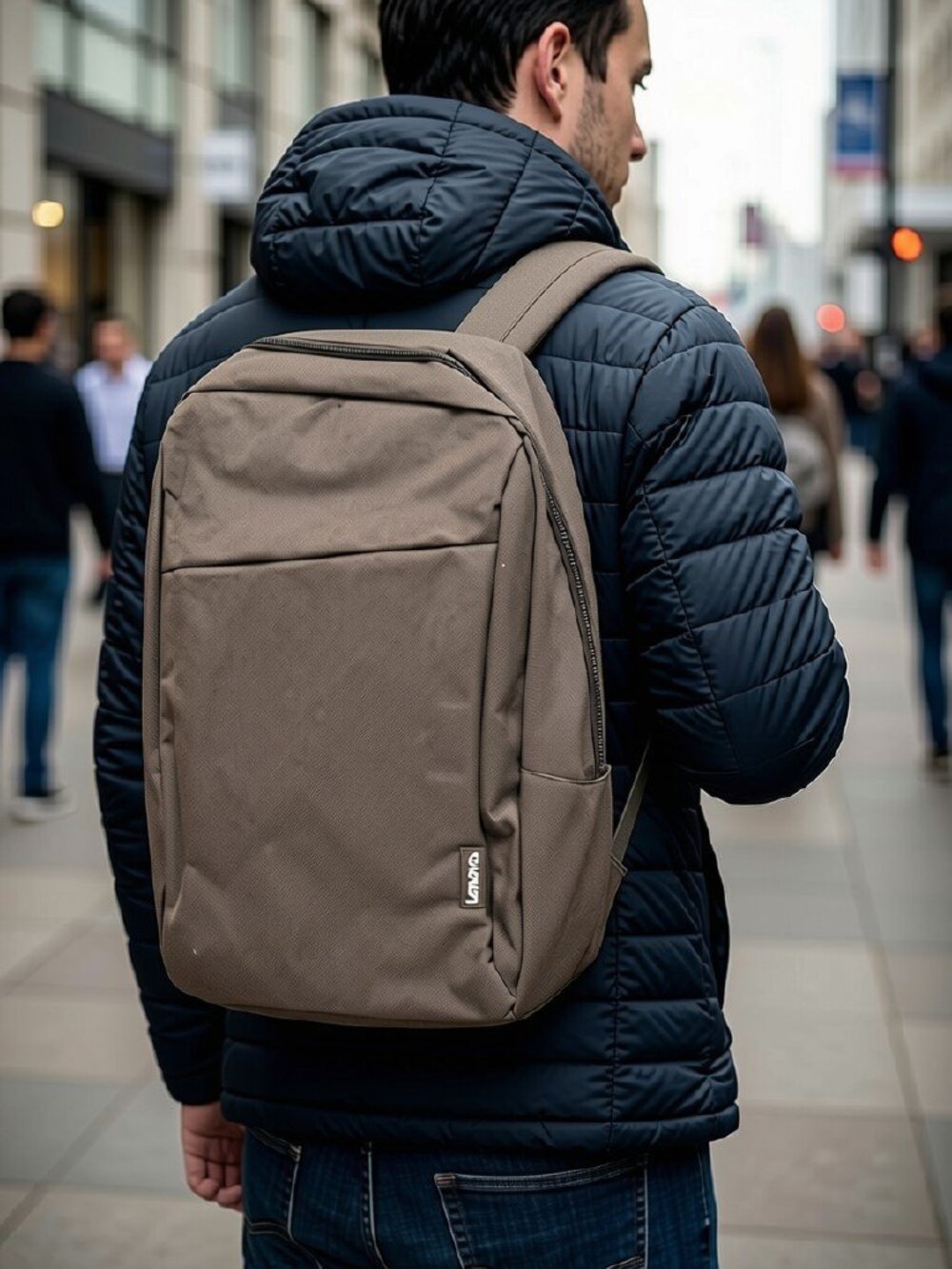 Share lenovo B210 15.6" Laptop Backpack Water-Repellent Lightweight Travel Grey